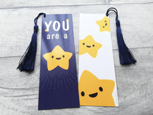 Load image into Gallery viewer, You are a star bookmark, cute positive gift, thank you, teacher gift
