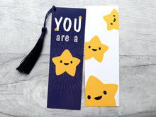 Load image into Gallery viewer, You are a star bookmark, cute positive gift, thank you, teacher gift
