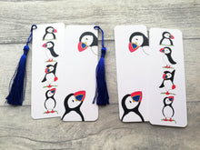 Load image into Gallery viewer, Puffin bookmark, bird page marker, bookmark gift
