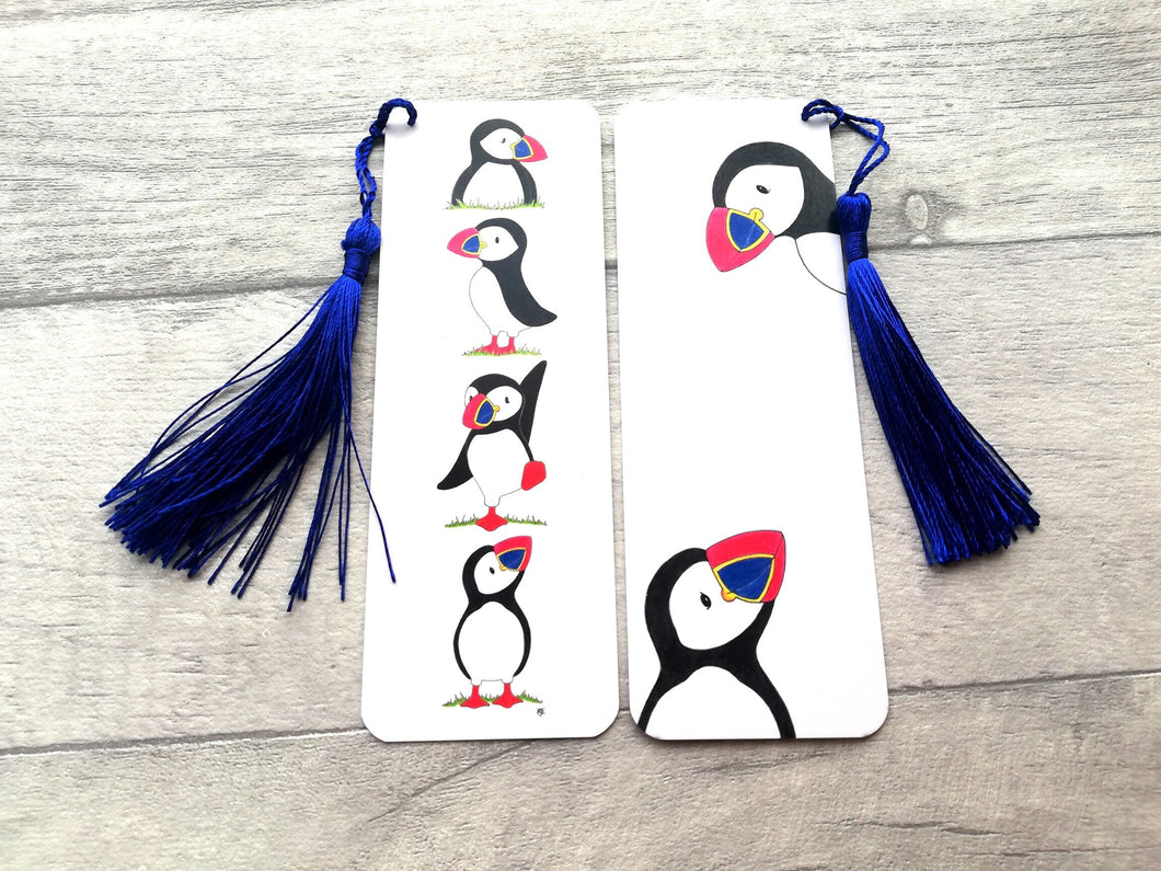 Puffin bookmark, bird page marker, bookmark gift