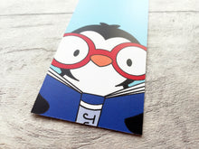 Load image into Gallery viewer, Penguins bookmark, one more page, page marker, bookmark gift, book lover, optional tassel
