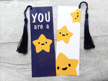 Load image into Gallery viewer, You are a star bookmark, cute positive gift, thank you, teacher gift
