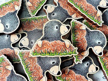 Load image into Gallery viewer, Little wooden mole magnet - Wooden magnet - Small wooden magnet - Responsibly sourced wood - Unique wooden gift - Decorative fridge magnet
