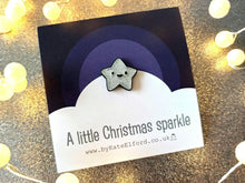 Load image into Gallery viewer, A little Christmas sparkle tiny star enamel pin
