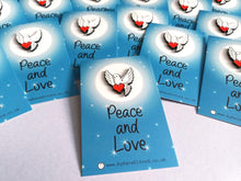 Load image into Gallery viewer, Dove and Heart Enamel Pin - Peace and Love Brooch
