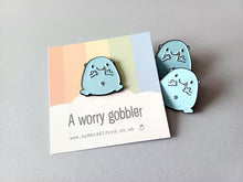 Load image into Gallery viewer, A worry gobbler enamel pin
