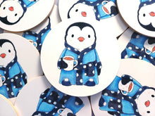 Load image into Gallery viewer, Penguin coaster, tea, slippers and dressing gown
