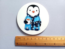 Load image into Gallery viewer, Penguin coaster, tea, slippers and dressing gown
