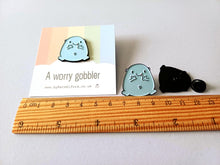 Load image into Gallery viewer, A worry gobbler enamel pin
