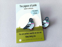 Load image into Gallery viewer, The Pigeon of Pride Enamel Pin
