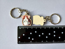 Load image into Gallery viewer, Mini Guinea Pig and Daisy Keyring - Eco Friendly Wood Charm
