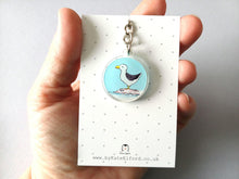 Load image into Gallery viewer, Seagull At The Seaside - Recycled Acrylic Keyring

