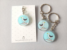 Load image into Gallery viewer, Seagull At The Seaside - Recycled Acrylic Keyring
