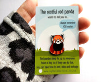Load image into Gallery viewer, The Restful Red Panda Enamel Pin
