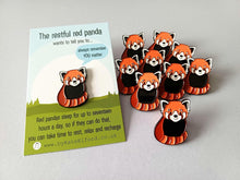 Load image into Gallery viewer, The Restful Red Panda Enamel Pin
