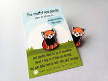 Load image into Gallery viewer, The Restful Red Panda Enamel Pin
