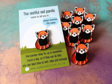 Load image into Gallery viewer, The Restful Red Panda Enamel Pin

