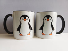 Load image into Gallery viewer, Penguin Mug - Ceramic Black and White Mug
