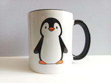 Load image into Gallery viewer, Penguin Mug - Ceramic Black and White Mug
