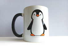 Load image into Gallery viewer, Penguin Mug - Ceramic Black and White Mug
