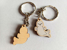 Load image into Gallery viewer, Seal of Approval Keyring - Tiny Eco Friendly Wood
