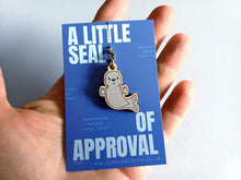 Load image into Gallery viewer, Seal of Approval Keyring - Tiny Eco Friendly Wood

