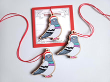 Load image into Gallery viewer, Pigeon Christmas Ornament - Little Wooden Decoration
