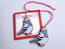 Load image into Gallery viewer, Pigeon Christmas Ornament - Little Wooden Decoration

