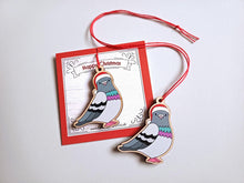 Load image into Gallery viewer, Pigeon Christmas Ornament - Little Wooden Decoration

