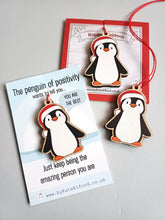 Load image into Gallery viewer, Penguin Christmas Ornament - Little Wooden Decoration
