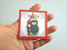 Load image into Gallery viewer, Mole Christmas Ornament - Little Wooden Decoration
