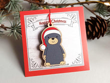 Load image into Gallery viewer, Mole Christmas Ornament - Little Wooden Decoration
