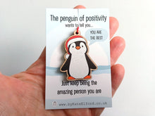 Load image into Gallery viewer, Penguin Christmas Ornament - Little Wooden Decoration
