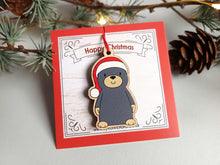 Load image into Gallery viewer, Mole Christmas Ornament - Little Wooden Decoration
