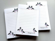 Load image into Gallery viewer, Pigeon A6 Notepad - Things To Coo
