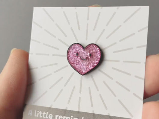 Pink Heart Enamel Pin: A Reminder of How Loved And, Amazing You Are Gift