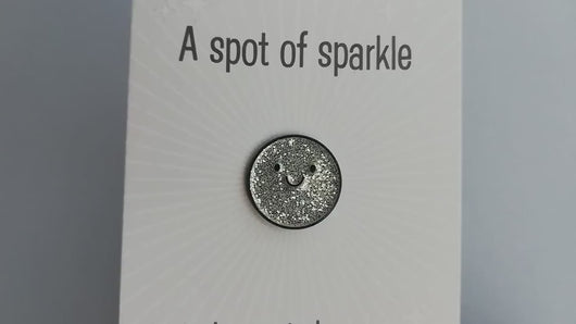 Seconds - A spot of sparkle pin, mini enamel pin, cute happy positive gift