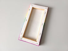 Load image into Gallery viewer, Penguins, hearts and rainbow, small painting, original
