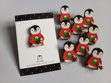 Load image into Gallery viewer, Wooden penguin pin
