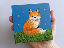 Load image into Gallery viewer, Fox mini painting, original
