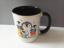 Load image into Gallery viewer, Autumn penguins mug
