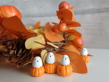 Load image into Gallery viewer, Miniature ghost and pumpkin
