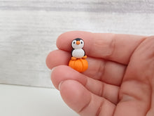 Load image into Gallery viewer, Miniature penguin and pumpkin
