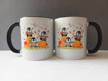 Load image into Gallery viewer, Autumn penguin chicks mug
