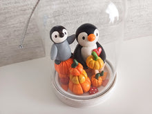 Load image into Gallery viewer, Penguin and chick glass dome

