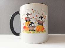 Load image into Gallery viewer, Autumn penguin chicks mug
