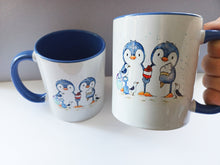 Load image into Gallery viewer, Penguins at the beach mug
