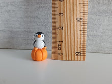 Load image into Gallery viewer, Miniature penguin and pumpkin
