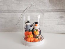 Load image into Gallery viewer, Penguin and chick glass dome
