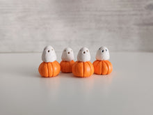 Load image into Gallery viewer, Miniature ghost and pumpkin
